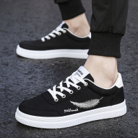 婕秘夏天2021潮流男鞋夏季运动休闲初中生帆布板鞋男士布鞋青少年潮鞋