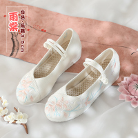 婕秘汉服鞋子女古风绣花鞋内增高百搭古代鞋子汉元素鞋茶艺老北京布鞋