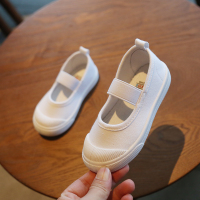 婕秘2021春夏秋新款儿童帆布鞋幼儿园室内鞋校园指定小白鞋男女宝宝童鞋有销量有评价