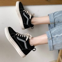 婕秘秋冬季加绒帆布鞋女鞋2021年新款二棉鞋韩版学生冬鞋运动板鞋布鞋