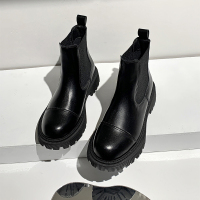 婕秘欧洲站马丁靴女2021新款白色短靴中筒厚底烟筒靴百搭切尔西女靴子