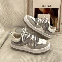 婕秘2022年新款大头厚底帆布鞋女春秋ulzzang百搭港风小白运动休闲鞋