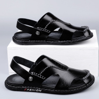 婕秘向槐2022年新款男士黑色凉鞋潮流开车软底外穿沙滩拖鞋