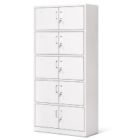 五环一诺整体五节柜钢制档案柜资料柜铁皮柜T-019银灰色