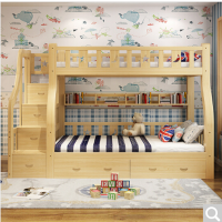 五环一诺实木上下铺上下床高低床楼梯款