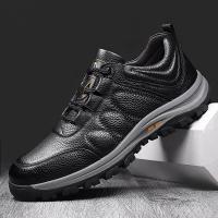 迪鲁奥(DILUAO)夏季登山鞋男透气户外运动男鞋休闲真皮防水防滑耐磨皮鞋爸爸鞋子舒适悦舒锐老人鞋ABCYEEF