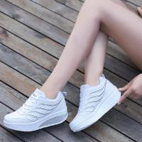 迪鲁奥(DILUAO)瑶瑶鞋春秋新款飞织透气女鞋运动休闲厚底增高摇摇鞋气垫旅游鞋女舒适悦舒锐老人鞋ABCYEEF