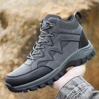 迪鲁奥(DILUAO)2021秋冬新款户外防滑运动登山鞋男鞋北男高帮中年爸爸鞋休闲舒适悦老人鞋ABCYEEF