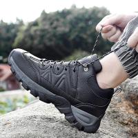 迪鲁奥(DILUAO)2021秋冬新款户外防滑运动登山鞋男鞋北男高帮中年爸爸鞋休闲舒适悦老人鞋ABCYEEF