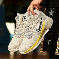 迪鲁奥(DILUAO)新款透气飞织高帮青少年科比篮球鞋男摩擦有声音防滑耐磨球鞋音速8欧文67莆田詹姆斯ABCYEEF