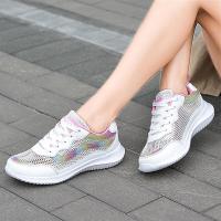 迪鲁奥(DILUAO)女鞋小白鞋网纱凉鞋轻便鞋子女年新款百搭透气网面运动旅游鞋舒适悦舒锐老人鞋