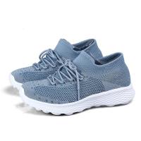 迪鲁奥(DILUAO)春季休闲鞋女飞织运动鞋女款妈妈轻便防滑健步鞋透气懒舒适悦舒锐老人鞋