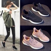 迪鲁奥(DILUAO)黑色运动鞋女学生2021春秋季新款韩版百搭休闲鞋轻便减震软底品牌正品跑步鞋校园鞋子网面鞋