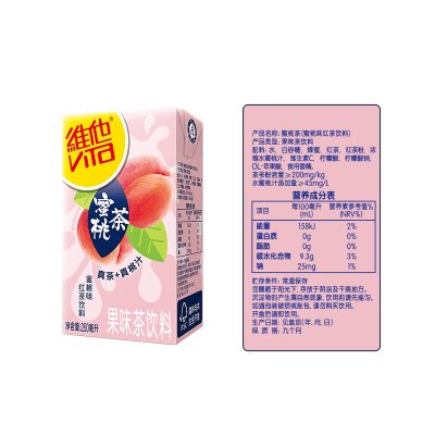 维他蜜桃红茶250ml
