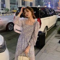 2021春夏复古温柔碎花中长款宽松雪纺内搭中长裙连衣裙恋泽芯