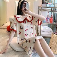 睡衣女春秋夏季睡裙短袖网红ins风2021年女士家居服睡裙恋泽芯