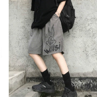 vibe风短裤男外穿夏嘻哈阔腿短裤hiphop男生裤子高街风学生五分裤恋泽芯