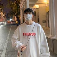 恋泽芯纯棉卫衣秋季韩版宽松圆领长袖ins上衣学生套头男情侣装外套