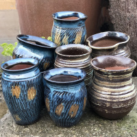 宜兴粗陶小陶罐多肉花盆紫砂多肉盆老庄盆透气紫砂陶罐法师植物盆