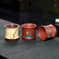 大号紫砂杯傲梅主人杯批发茶杯厂家宜兴紫砂茶碗