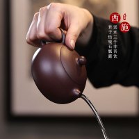 宜兴纯手工紫砂壶名家原矿紫泥西施壶功夫茶具家用精品套装直销