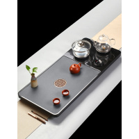 天然乌金石茶盘带电磁炉一体茶具套装家用全自动上水茶台烧水壶海