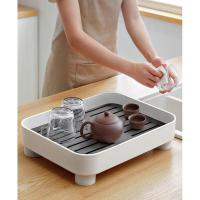 茶盘家用小型托盘轻奢现代茶具储水式茶海长方形放茶杯沥水茶台