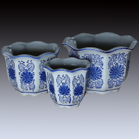 花盆陶瓷中国风青花瓷花盆绿萝吊兰绿植陶瓷花盆仿古中式家居