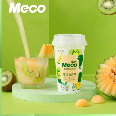 香飘飘meco蜜瓜奇异果乳酸菌风味果汁茶饮料280ml