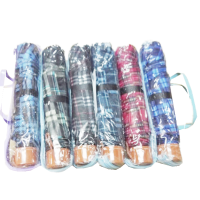 丰登雨三折倒杆银胶伞 FD3313