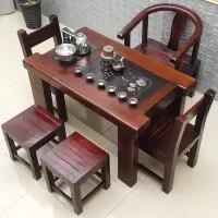 甄沐老船木茶桌实木功夫茶桌椅组合船木客厅阳台小茶台复古茶艺桌组合