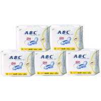 ABC日用卫生巾 亲柔立围轻透薄棉柔240mm*8片 (含KMS健康配方)