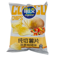 可比克纯切薯片滋香烧烤味150g