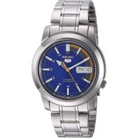 [官方正品]精工SEIKO 男士手表5号运动系列商务经典 时尚气质蓝色表盘30防水自动机械手表 SNKK27