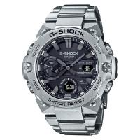 卡西欧(CASIO) G-Shock 闹钟世界时间石英模拟数字黑色表盘男士手表 GSTB400D-1A