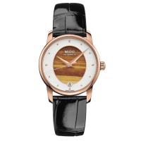 美度(Mido) Baroncelli 时尚简约百搭 日历皮革女士机械手表 M0352073647100