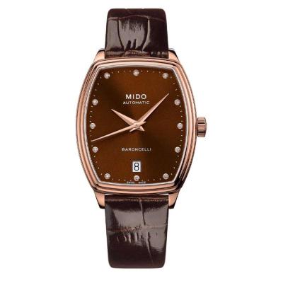 美度(Mido) Baroncelli 商务百搭 简约复古日历防水女士机械手表 M0413073629600