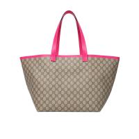 Gucci/古琦时尚拼接GG Supreme帆布女单肩斜挎包可拆卸小袋送女友情人节礼物