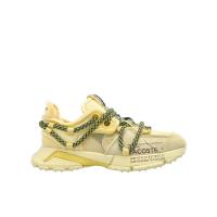 Lacoste女鞋运动鞋圆头系带皮革织物橡胶底休闲跑步鞋