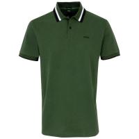 Hugo Boss修身弹力POLO衫男撞色领透气舒适休闲商务高尔夫衬衫