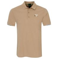 Hugo Boss透气速干男士休闲高尔夫POLO衫纯色拼接短袖商务polo衬