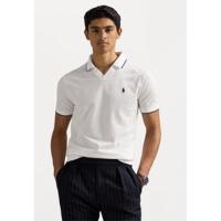 Ralph lauren男士时尚办公休闲运动Polo衫 经典条纹设计清新蓝白