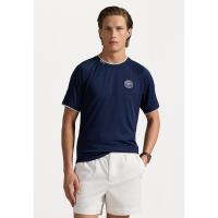 Ralph lauren纯色修身短袖T恤男简约蓝拼接透气舒适百搭基础款