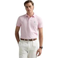 Ralph lauren透气条纹网眼polo衫男经典版型网球尾拼接短袖休闲衬衣