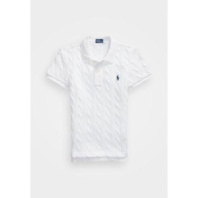 女士短袖polo衫纯棉针织简约款宽松休闲百搭白色