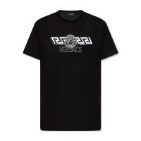 Versace 时尚酷炫潮流圆领长袖男款 T 恤简约经典户外运动休闲日常通勤