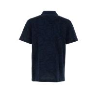 Versace男士短袖尖领纽扣棉质休闲T恤