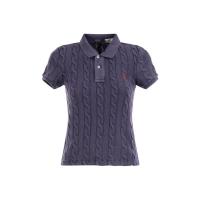 Polo Ralph Lauren百搭拼接连帽短袖POLO衫女款修身显瘦多彩设计