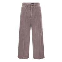 Polo Ralph Lauren女士休闲直筒棉 velvet阔腿短款高腰九分裤