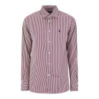 Polo Ralph Lauren宽松条纹棉质衬衫女装设计师款独特刺绣挺括显瘦长袖